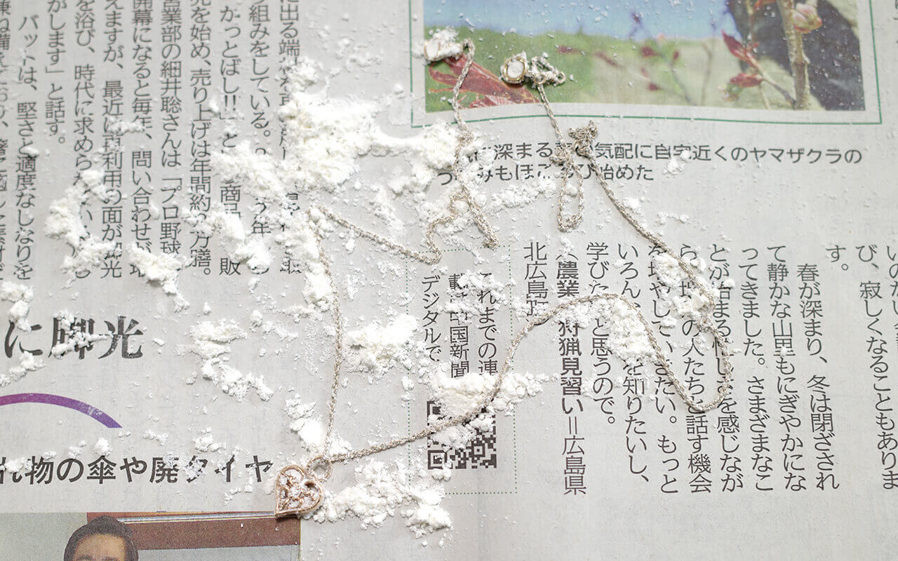 ネックレスの絡まりがほどけた写真