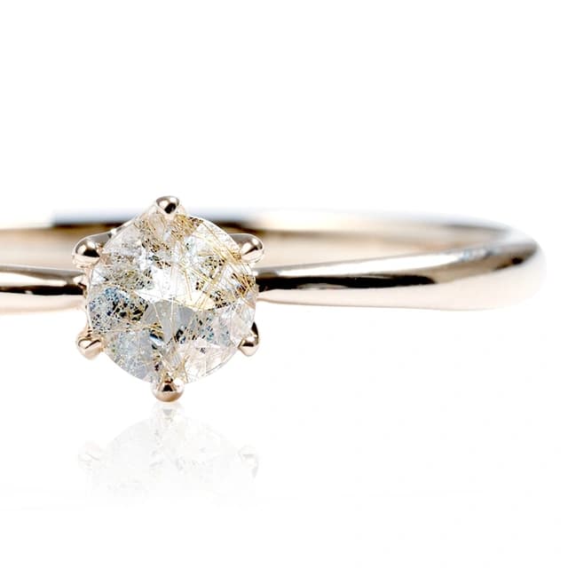 ゴールデンルチルクォーツのリング