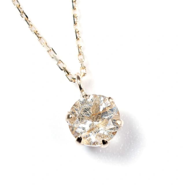 ゴールデンルチルクォーツのネックレス